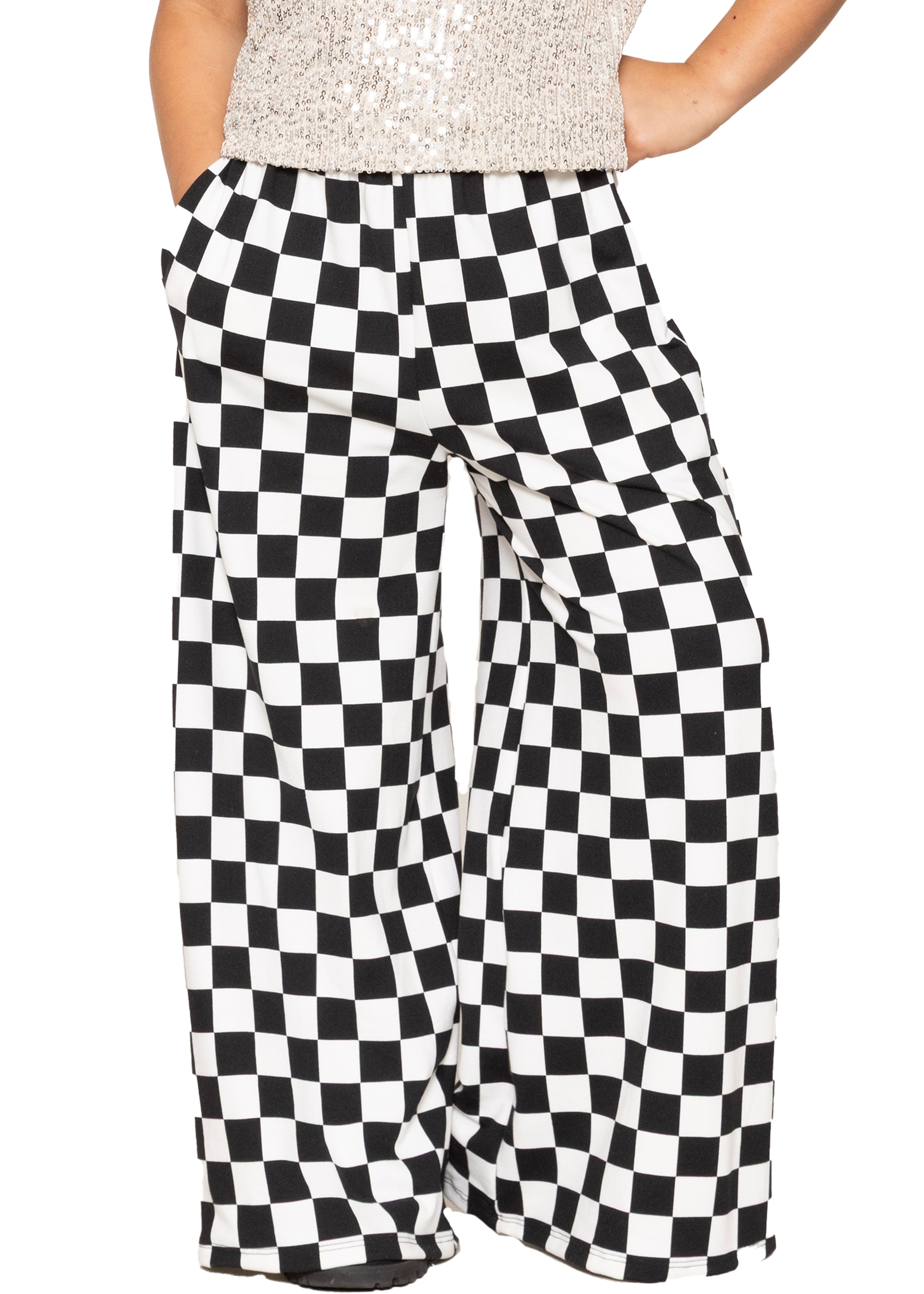 Girl's Cotton Wide Leg Pants | Pull-On Style with Pockets | Soft Stretch, Everyday Wear