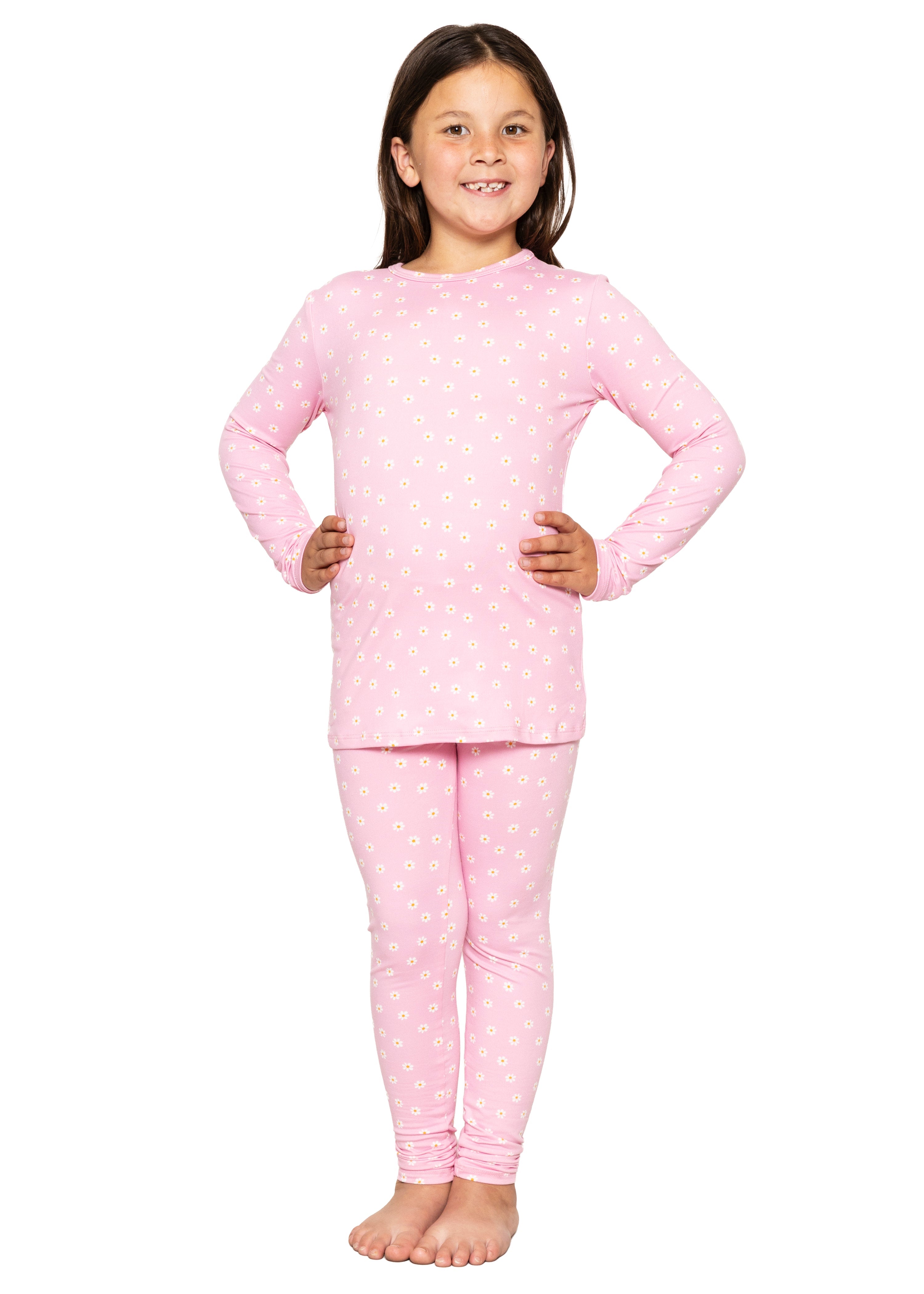 Oh So Soft Youth Girl's Long Sleeve Crew and Leggings Set, Includes Top and Bottom PRINTS