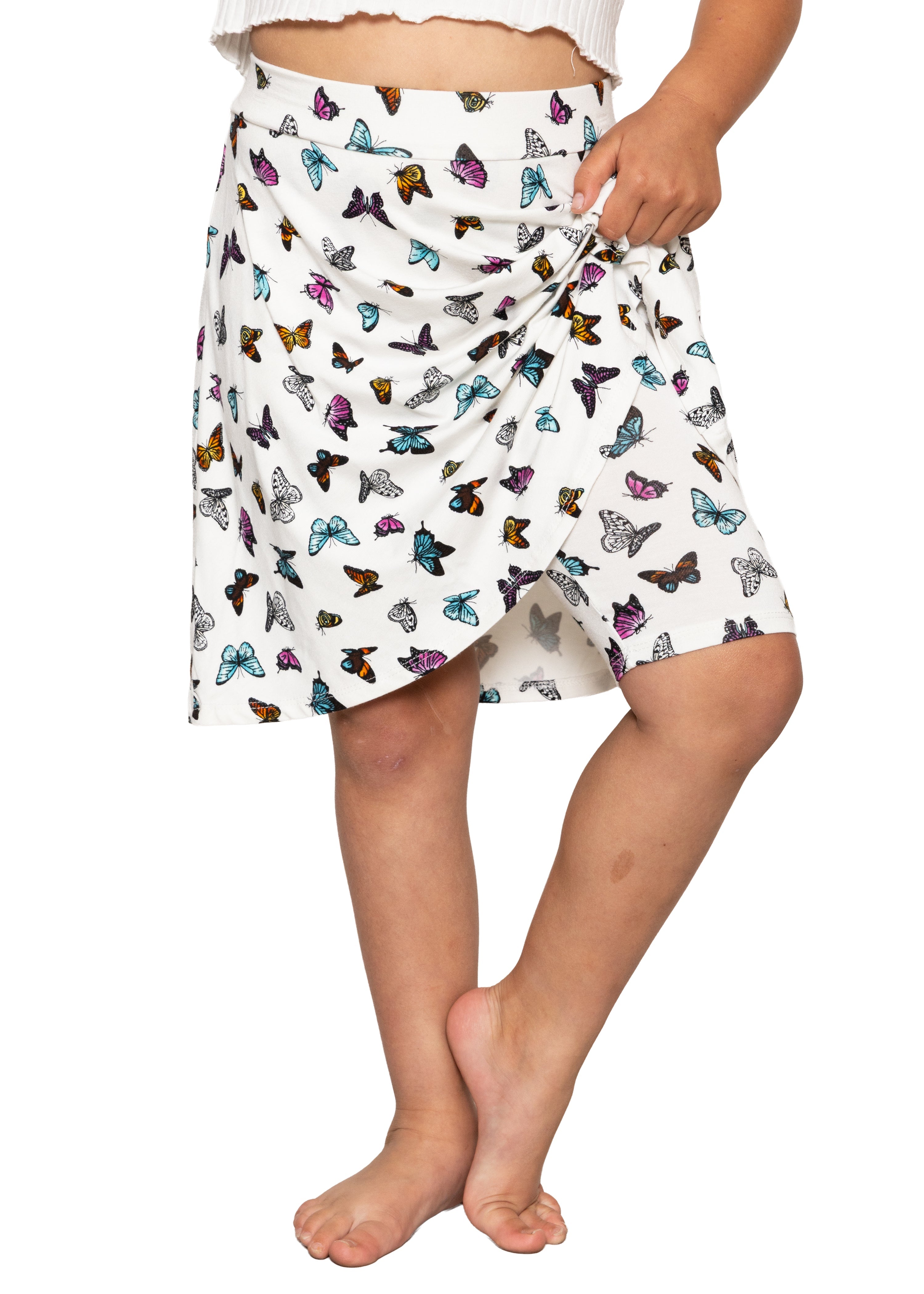Girl's A-Line Skirt with Built-in Shorts