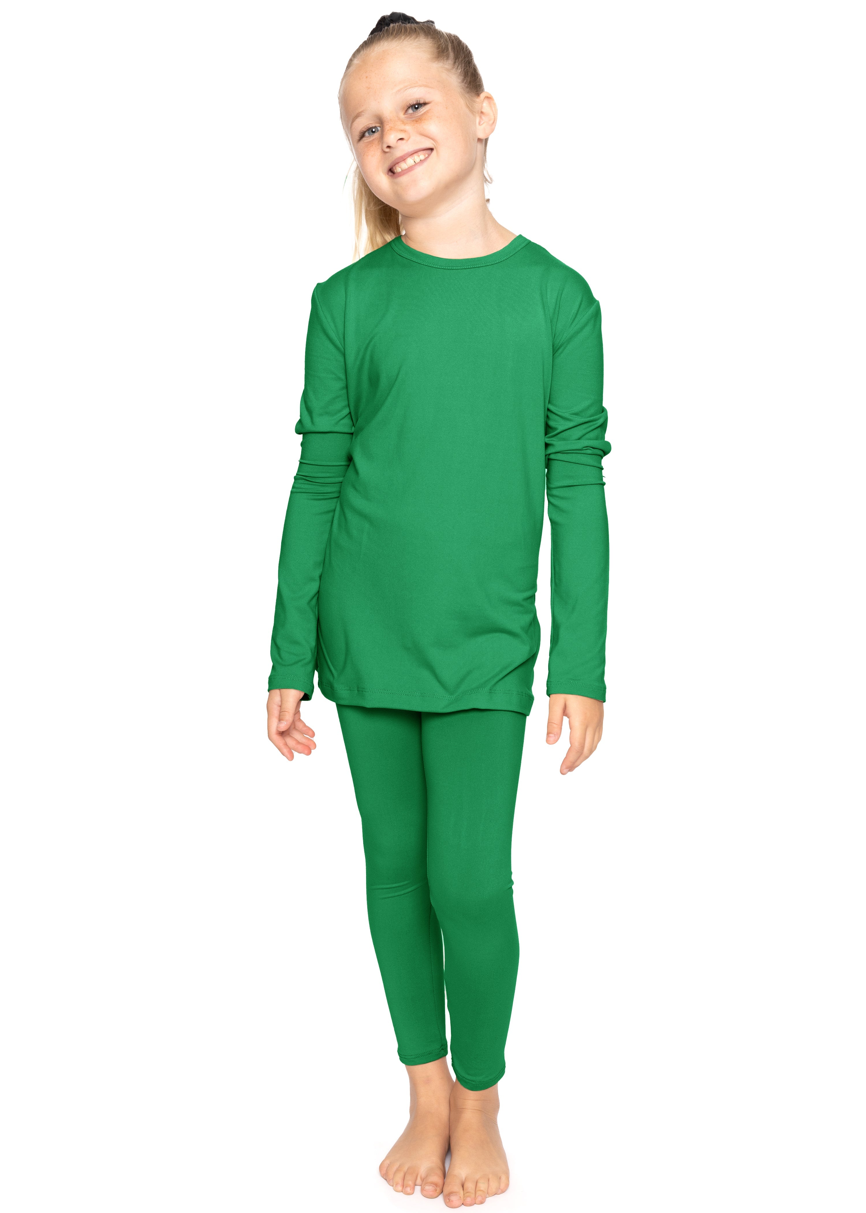 Oh So Soft Youth Girl's Long Sleeve Crew and Leggings Set, Includes Top and Bottom