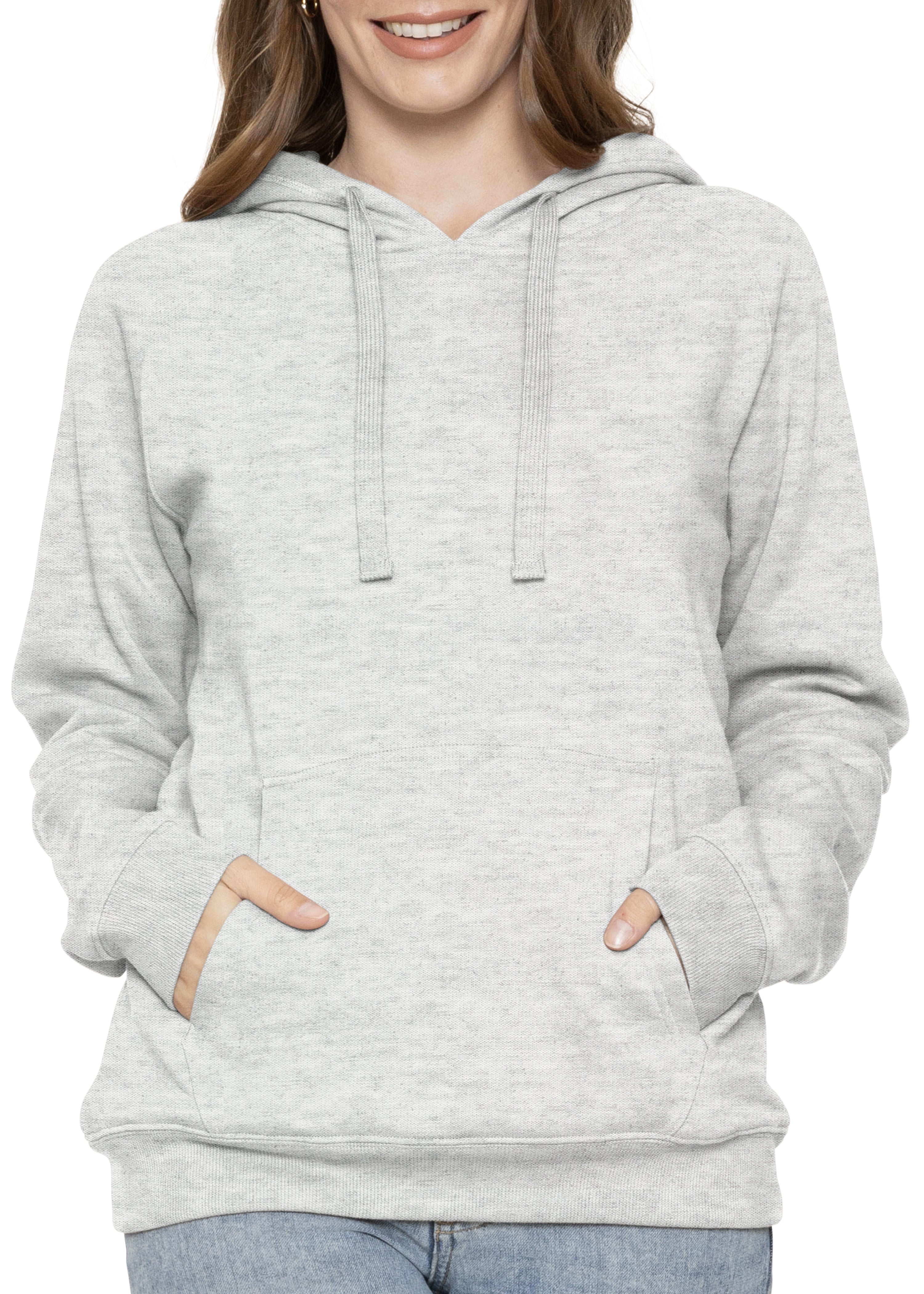 Women's and Plus Size Soft Hoodie with Extra Side Seam Zippered Pocket | Cozy and Functional | Small - 3X