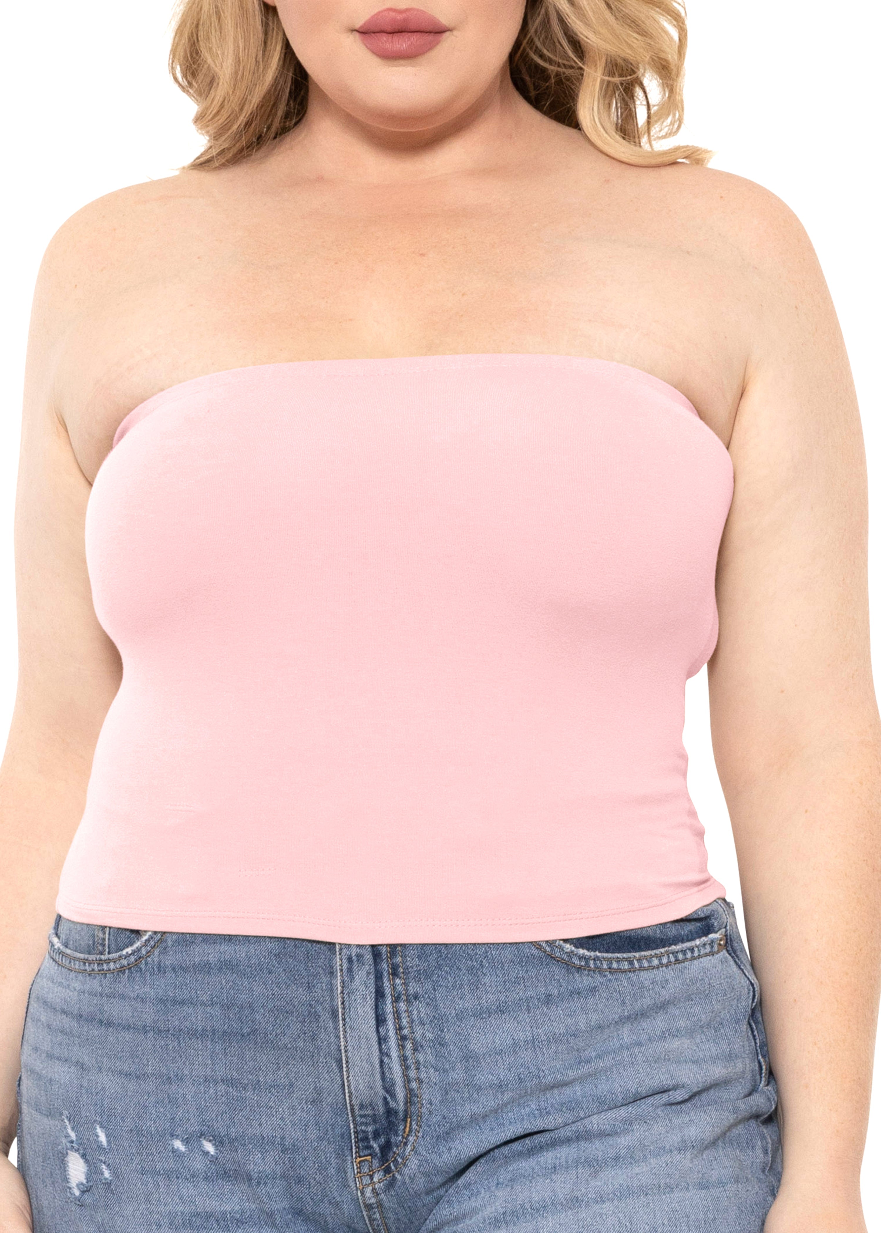 Women's Regular and Plus Size Crop Tube Top