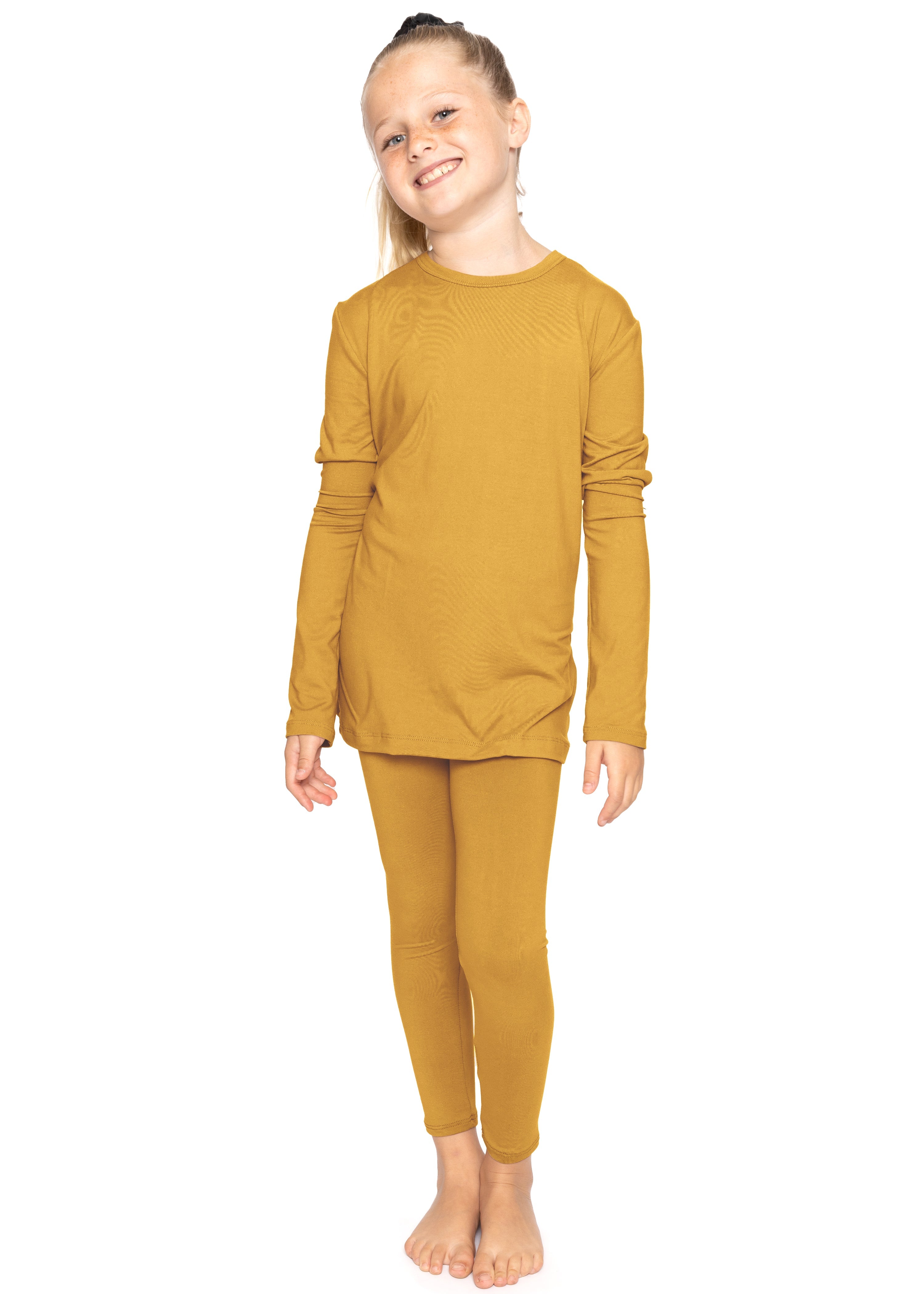 Oh So Soft Youth Girl's Long Sleeve Crew and Leggings Set, Includes Top and Bottom
