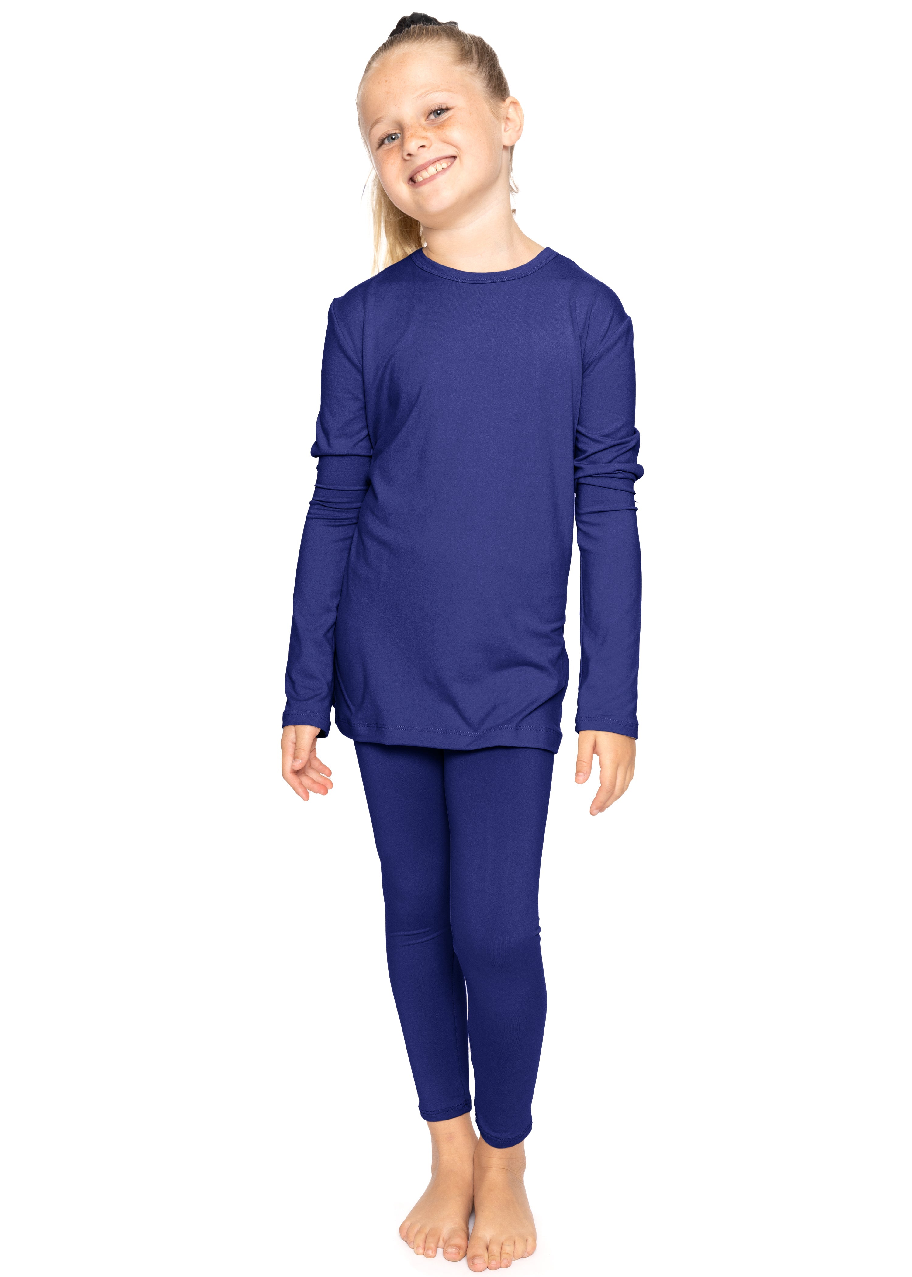 Oh So Soft Youth Girl's Long Sleeve Crew and Leggings Set, Includes Top and Bottom