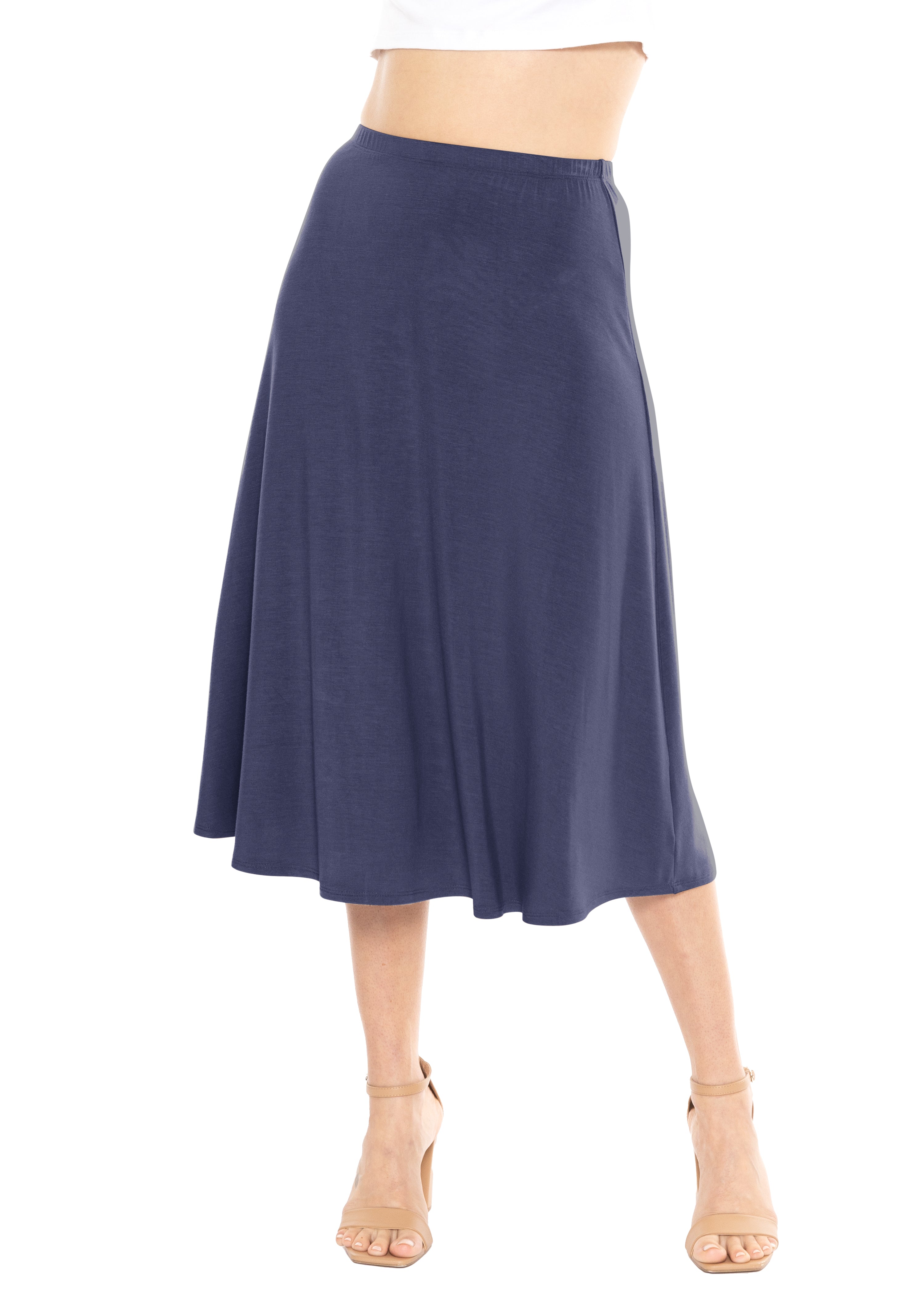 Midi A-Line Flowy Skirt More Colors