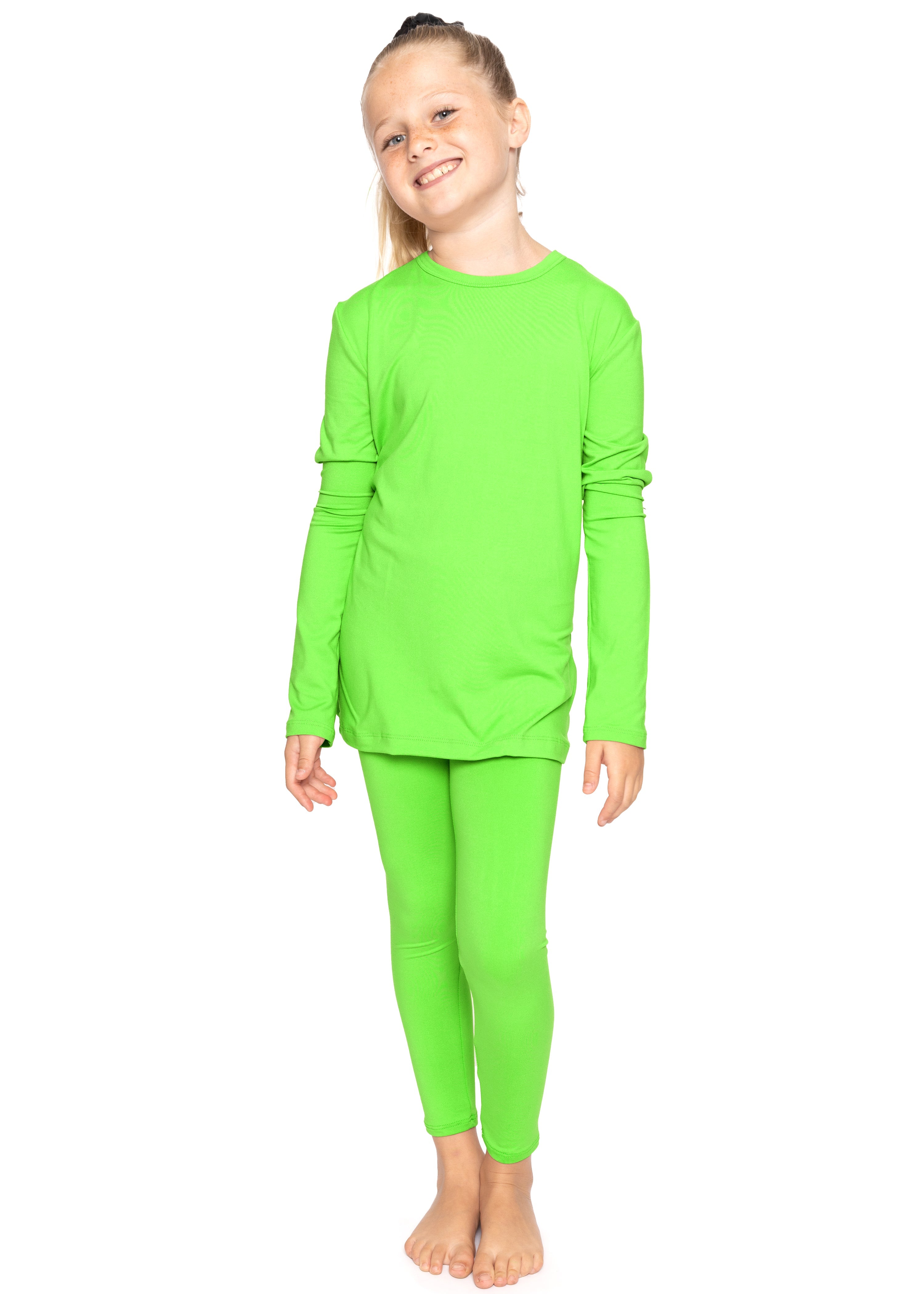 Oh So Soft Youth Girl's Long Sleeve Crew and Leggings Set, Includes Top and Bottom