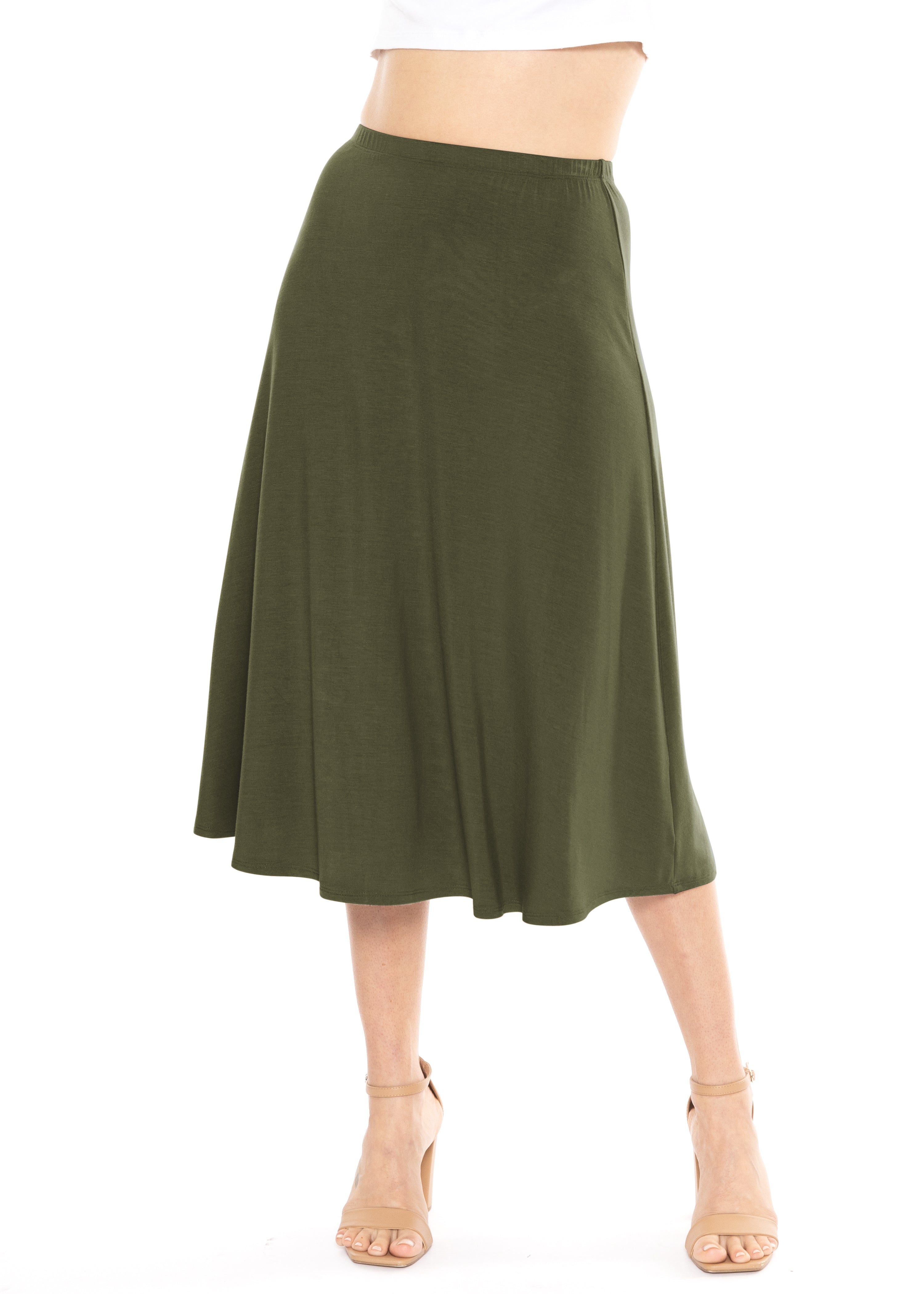 Midi A-Line Flowy Skirt More Colors