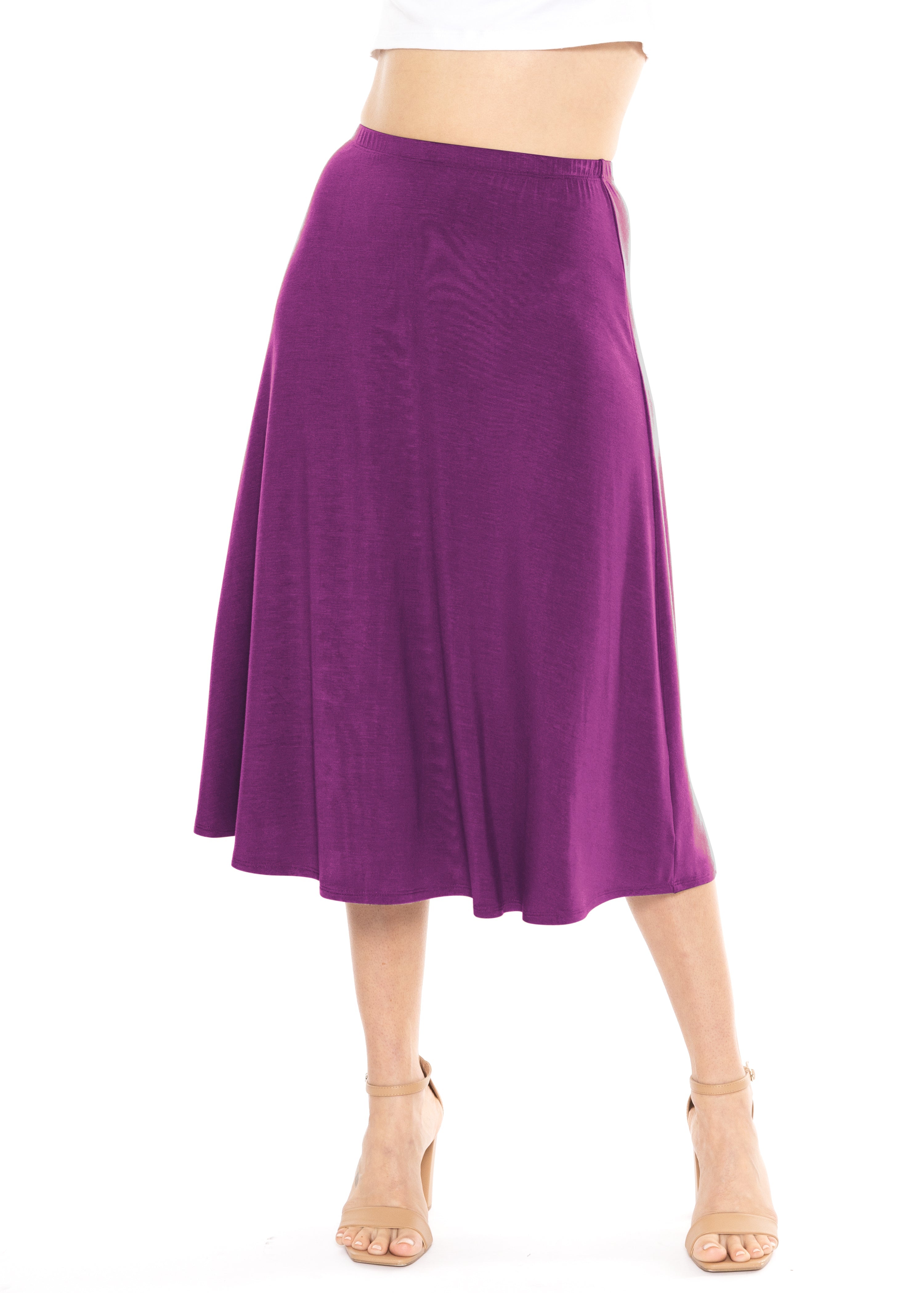 Midi A-Line Flowy Skirt More Colors