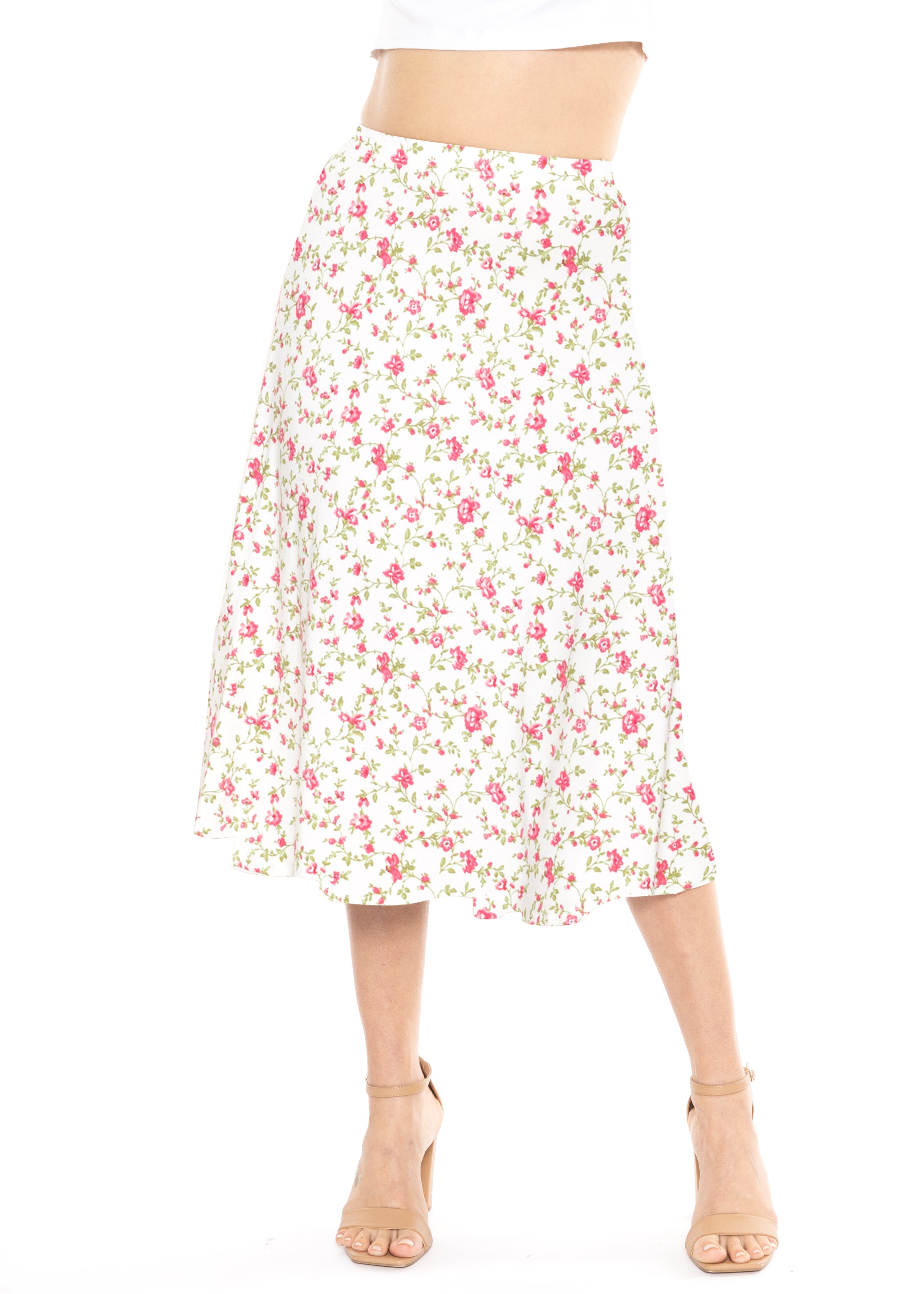 Midi A-Line Flowy Skirt More Colors