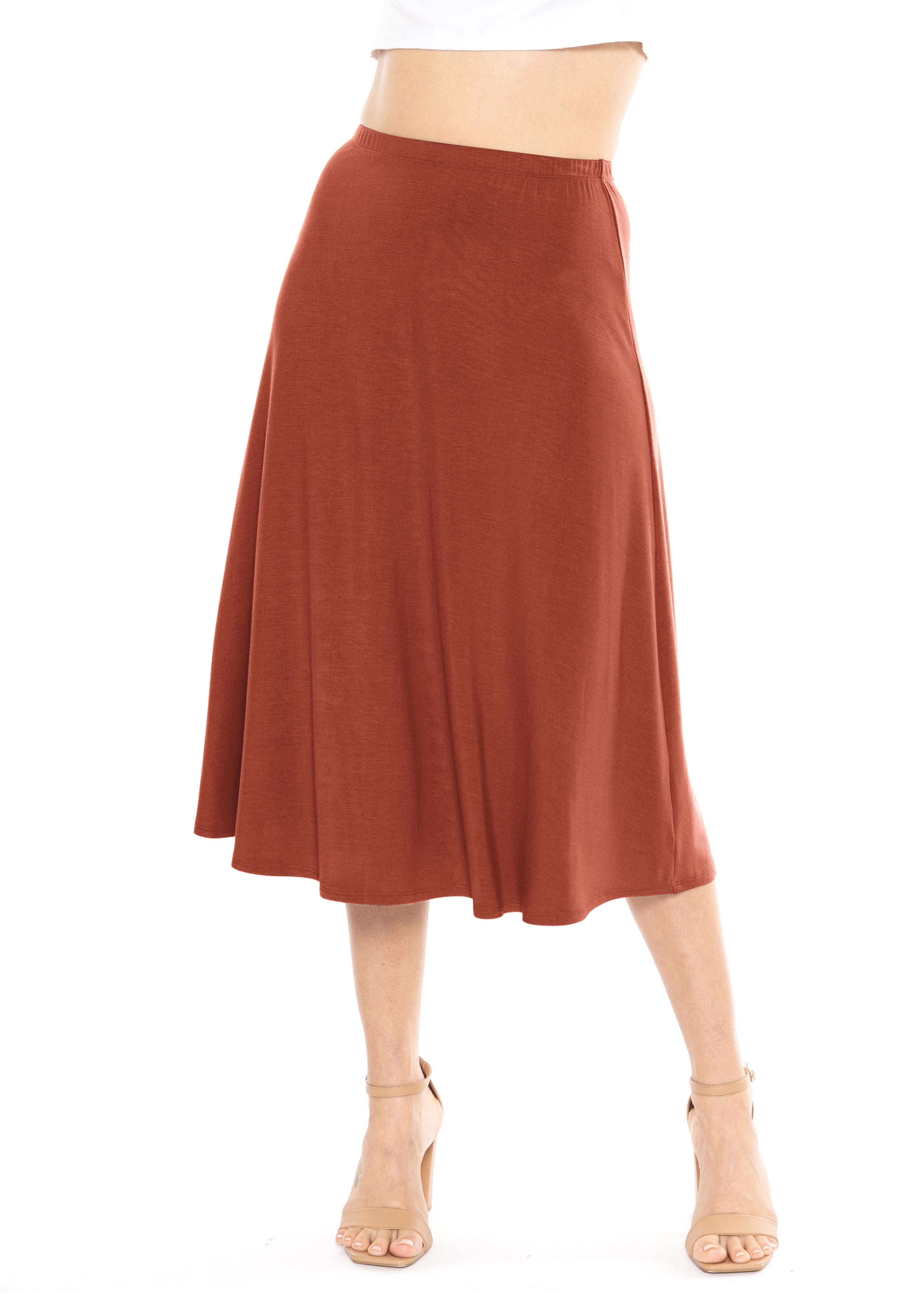 Midi A-Line Flowy Skirt More Colors