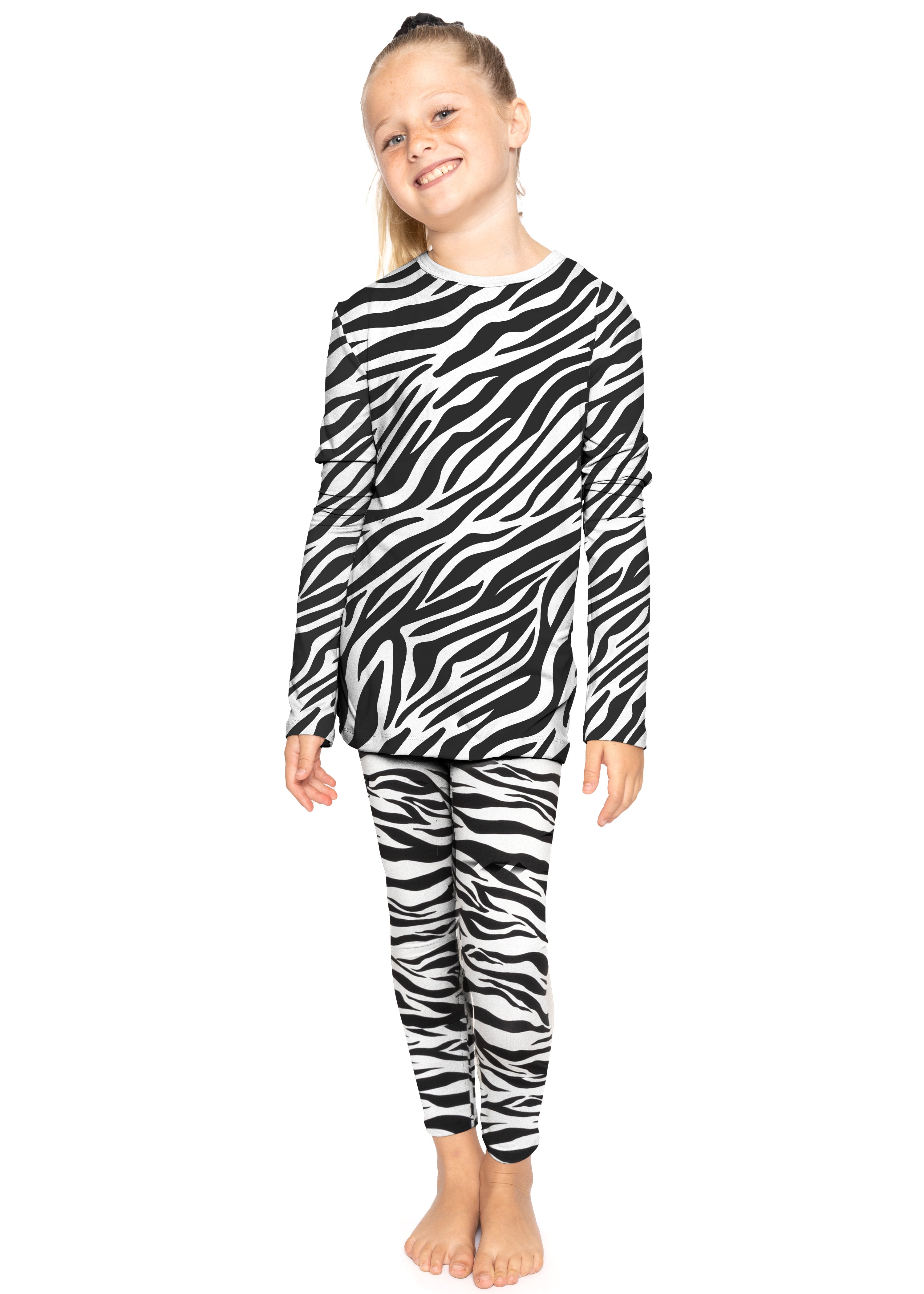 Oh So Soft Youth Girl's Long Sleeve Crew and Leggings Set, Includes Top and Bottom More PRINTS