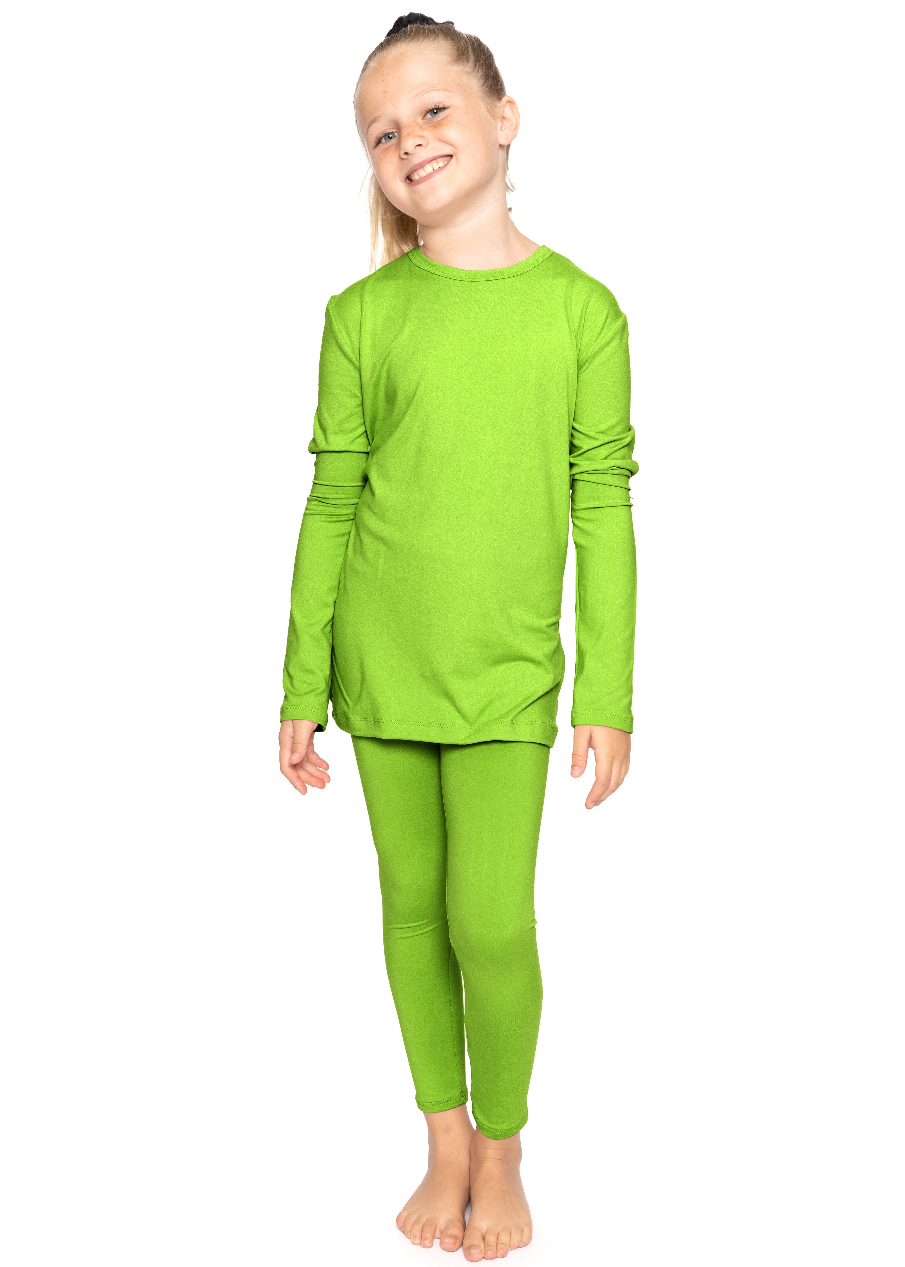 Oh So Soft Youth Girl's Long Sleeve Crew and Leggings Set, Includes Top and Bottom