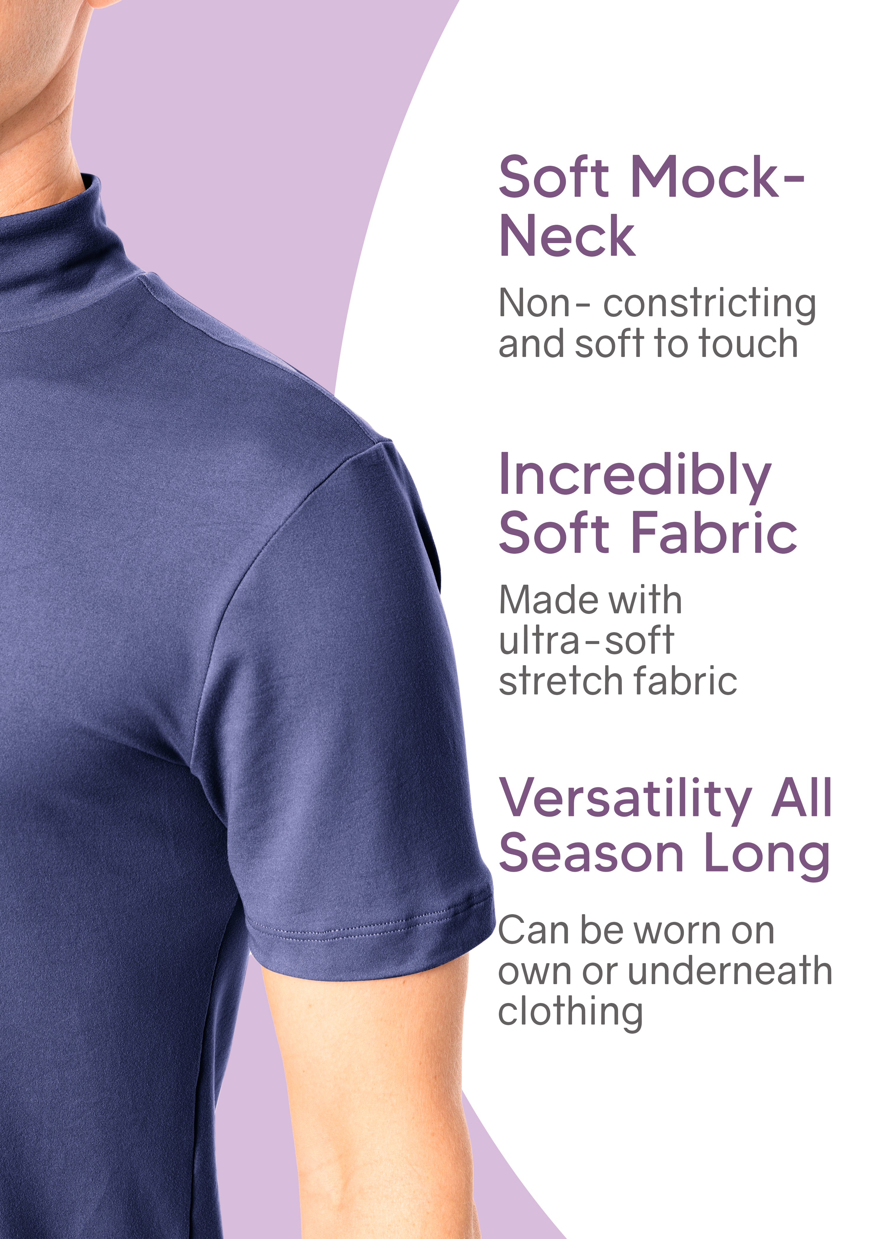 Men's Cotton Mock Neck Short Sleeve Top