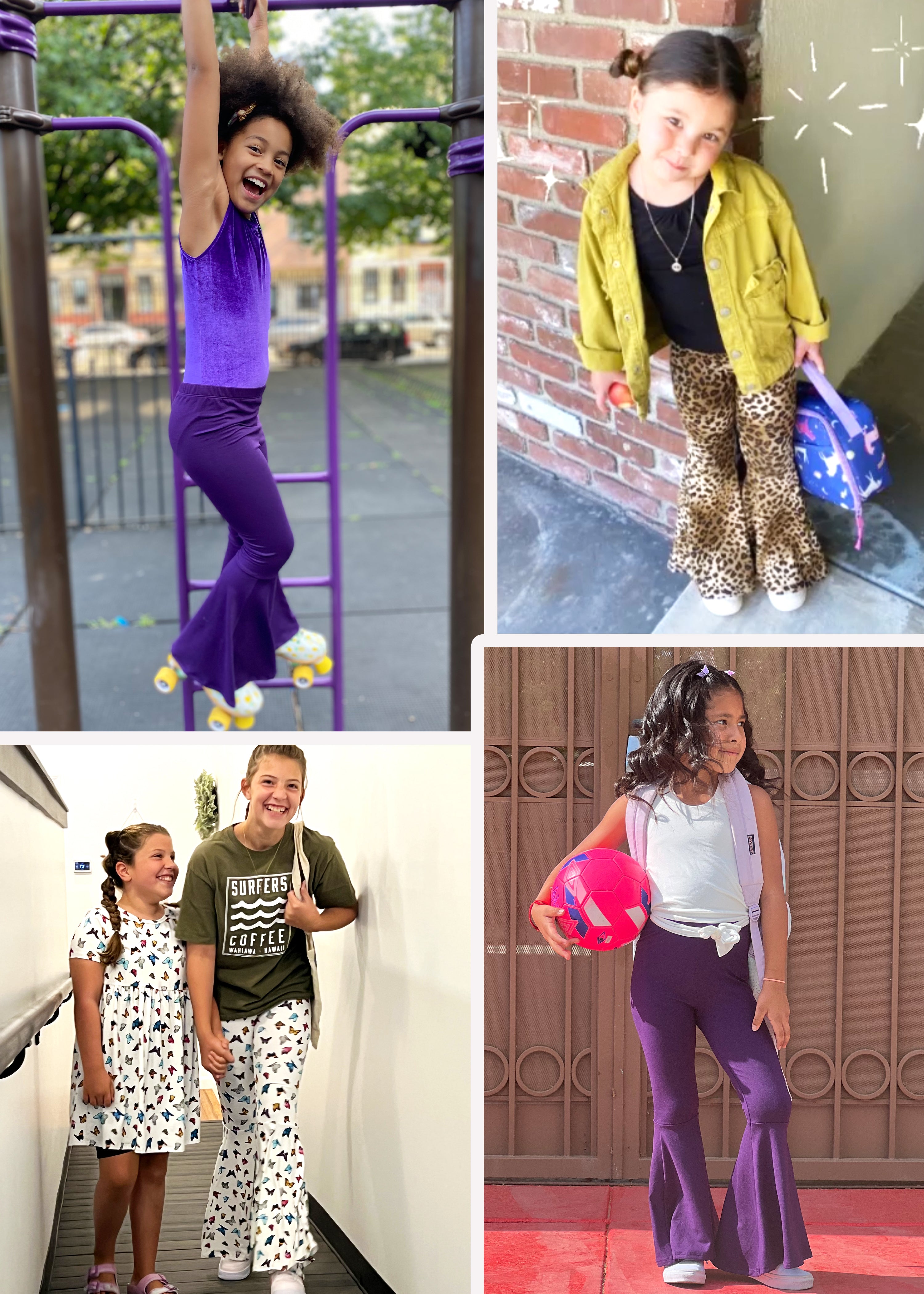 Girl's Stretch Bell Bottoms Flare Pants Even More Colors