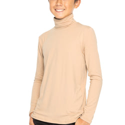 Oh So Soft Boy's Long Sleeve Poly Spandex Turtleneck