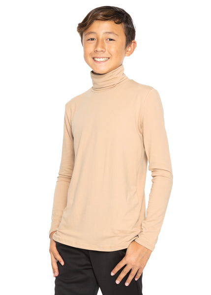 Oh So Soft Boy's Long Sleeve Poly Spandex Turtleneck