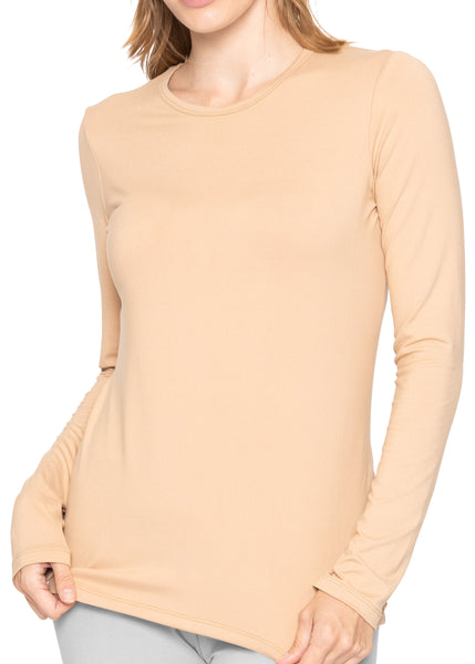 Women’s Oh So Soft Long Sleeve Shirt Base Layer Under Scrubs