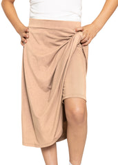 Girl's A-Line Midi Skirt with Built-in Shorts