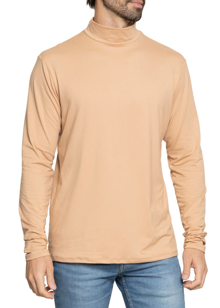 Men's Oh So Soft Mock Neck Long Sleeve Shirt Perfect for Casual Wear, Stylish, Classic Fit