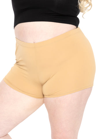 Women's Plus Size Nylon/Spandex Booty Shorts
