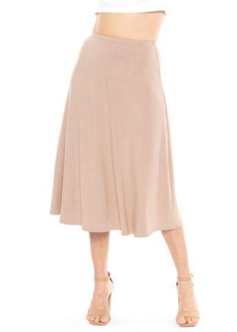 Midi A-Line Flowy Skirt
