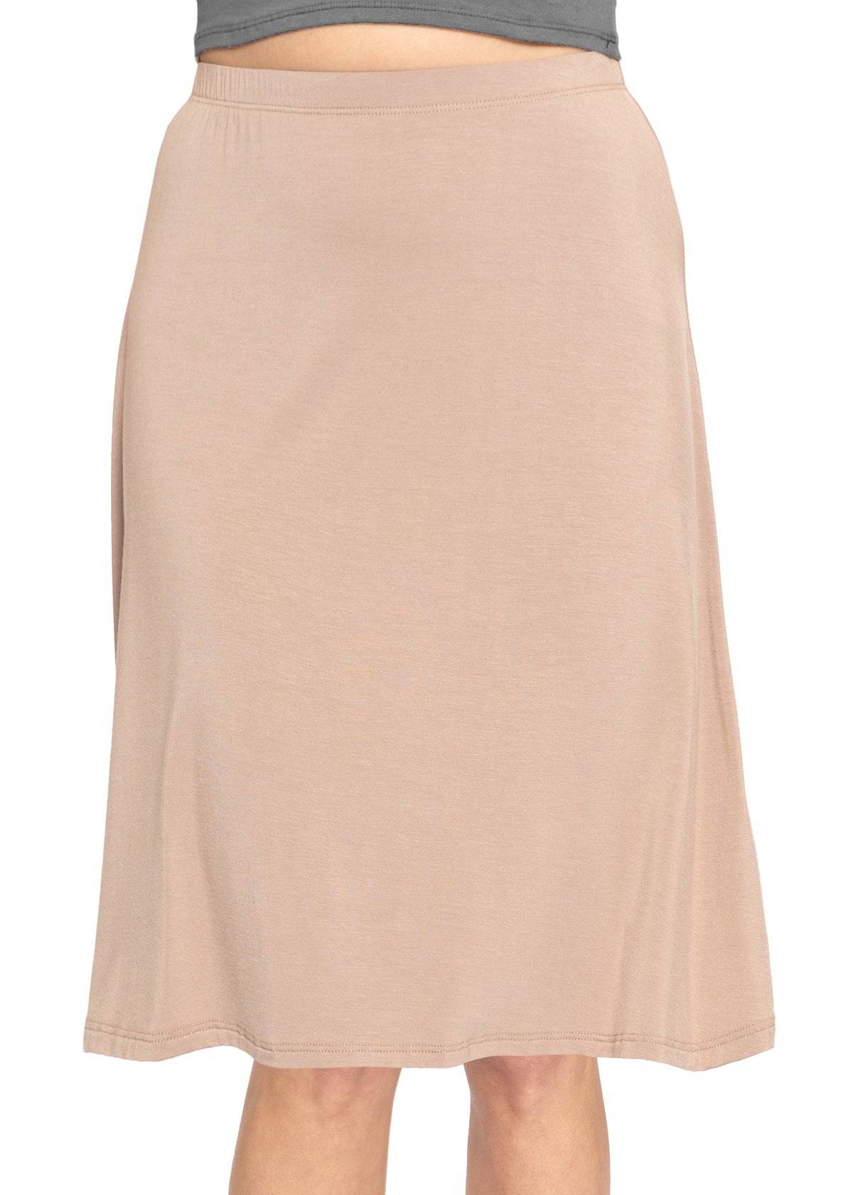 Women's Comfortable Flowy Airy A-Line Knee Length Light Weight Skirt