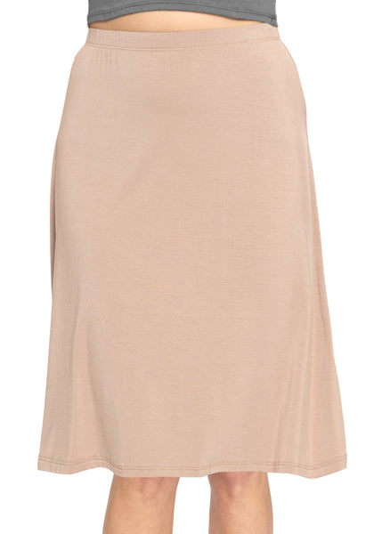 Women's Comfortable Flowy Airy A-Line Knee Length Light Weight Skirt