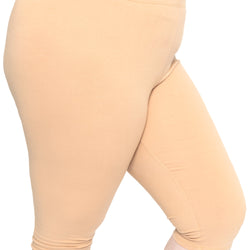 Women's and Plus Size Knee-Length Cotton Leggings