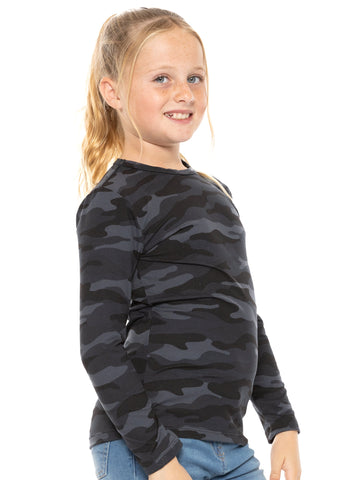 Youth Girl's Oh So Soft Long Sleeve Crew Neck Top Prints