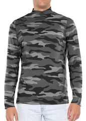 Men’s Oh So Soft Mock Neck Long Sleeve Shirt Perfect for Casual Wear, Stylish, Classic Fit