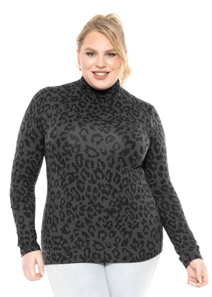 Women's Plus Size and Regular Long Sleeve Turtleneck