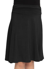 Youth Girl’s Flowy Knee Length Skirt with Ruched Waistband