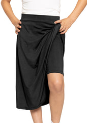 Girl's A-Line Midi Skirt with Built-in Shorts