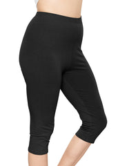 Women's and Plus Size High Rise Knee Leggings