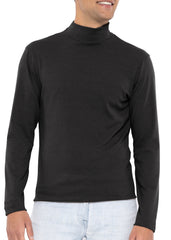 Men’s Oh So Soft Mock Neck Long Sleeve Shirt Perfect for Casual Wear, Stylish, Classic Fit