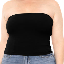 Women's Regular and Plus Size Crop Tube Top