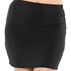 Women's Cotton Soft Stretch Fabric Basic Mini Skirt