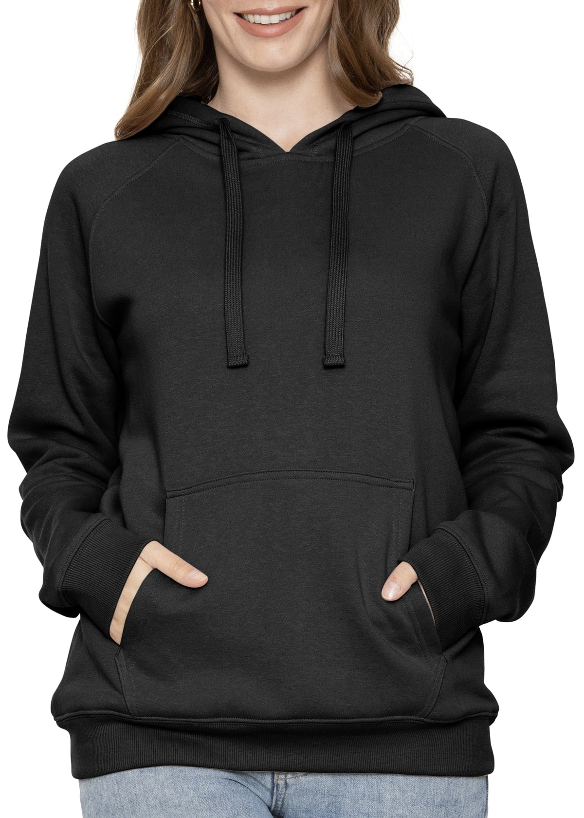 Women's and Plus Size Soft Hoodie with Extra Side Seam Zippered Pocket | Cozy and Functional | Small - 3X