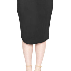 Women's Plus Size Soft Stretch MIDI Skirt