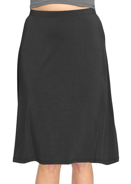 Women's Comfortable Flowy Airy A-Line Knee Length Light Weight Skirt