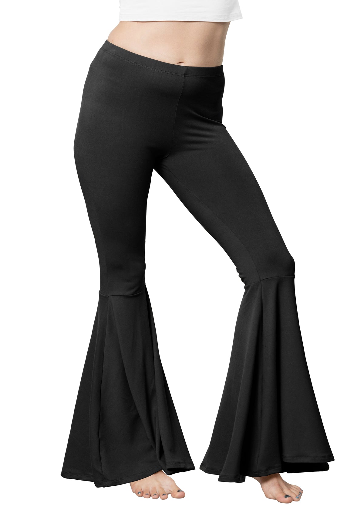 Women’s Plus Size Oh So Soft Pull On Stretchy Bell Bottom Flare Pants