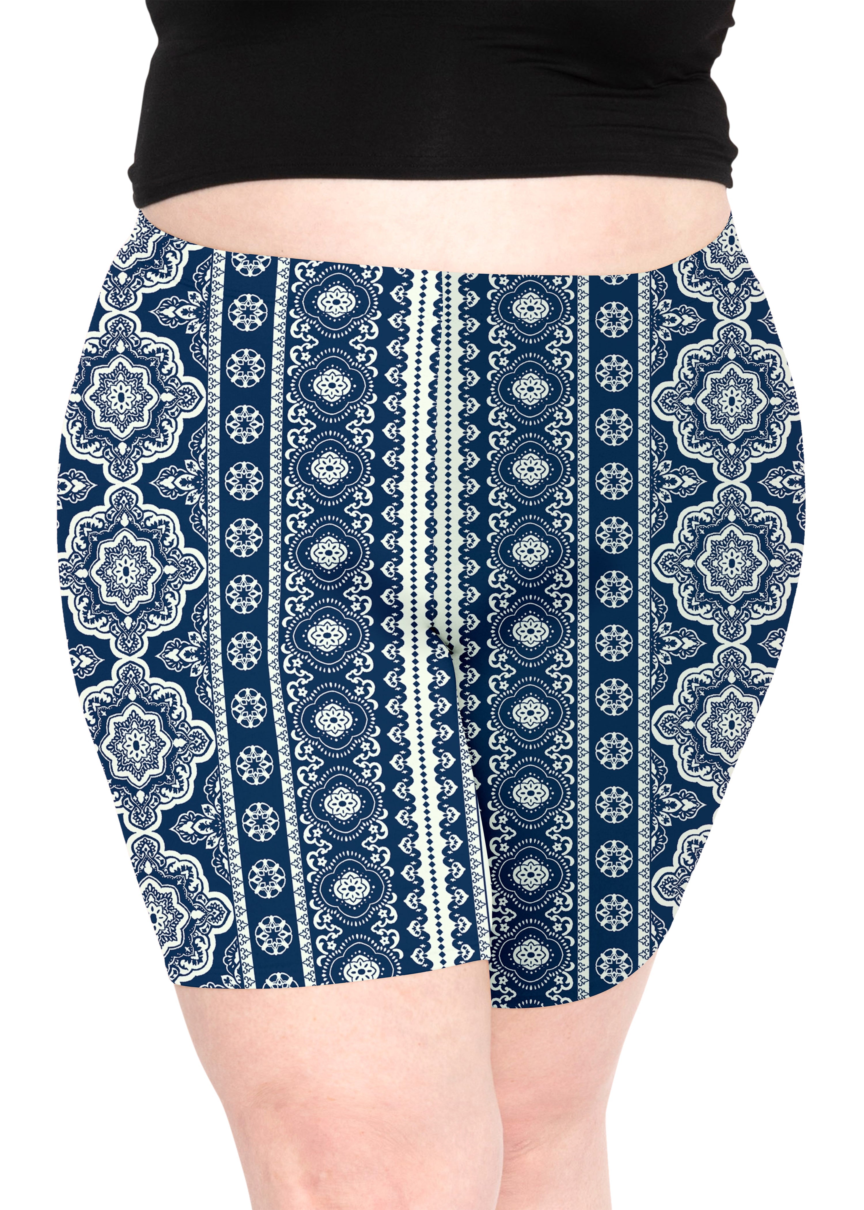 Women's Plus Size Cotton Biker Shorts