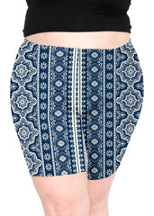 Women's Plus Size Cotton Biker Shorts