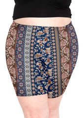Women's Plus Size Cotton Biker Shorts