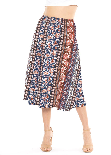 Women's Midi A-Line Flowy Skirt