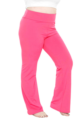 Women Plus Size High Waist Ultra Flex Full-Length Bootcut Yoga Pants