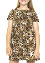 Youth Girl’s Oh So Soft Playtime T Shirt Dress Short Sleeve Casual Stretch Play Dresses|Little to Big Kids