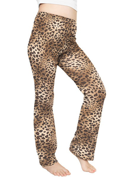 Girl's Cotton High Rise Everyday Straight Leg Yoga Pants – Youth Sizes for Little to Big Kids