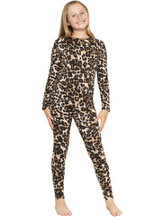 Oh So Soft Youth Girl's Long Sleeve Crew and Leggings Set, Includes Top and Bottom PRINTS