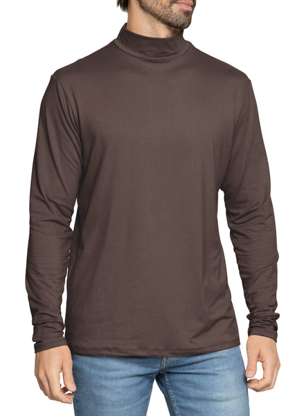 Men's Oh So Soft Mock Neck Long Sleeve Shirt Perfect for Casual Wear, Stylish, Classic Fit